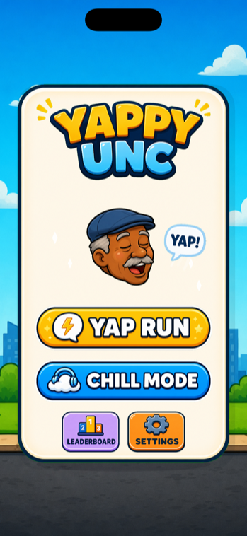 YappyUnc main menu